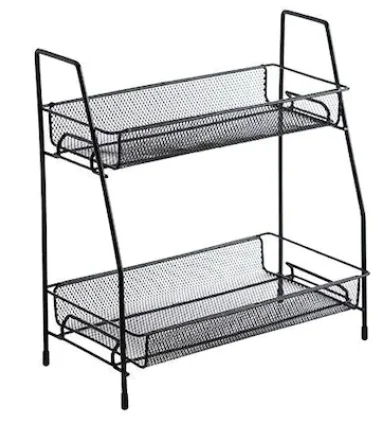 Suport organizator din metal cu 2 etajere AMIGOLD