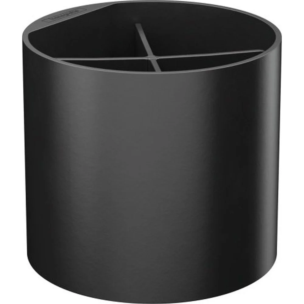 Suport pahar periute de dinti cu fixare pe bara suport, negru mat, Hansgrohe WallStoris