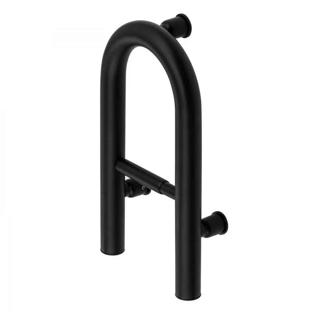 Suport perete hartie igienica pentru persoane cu dizabilitati, negru, Vital, Deante