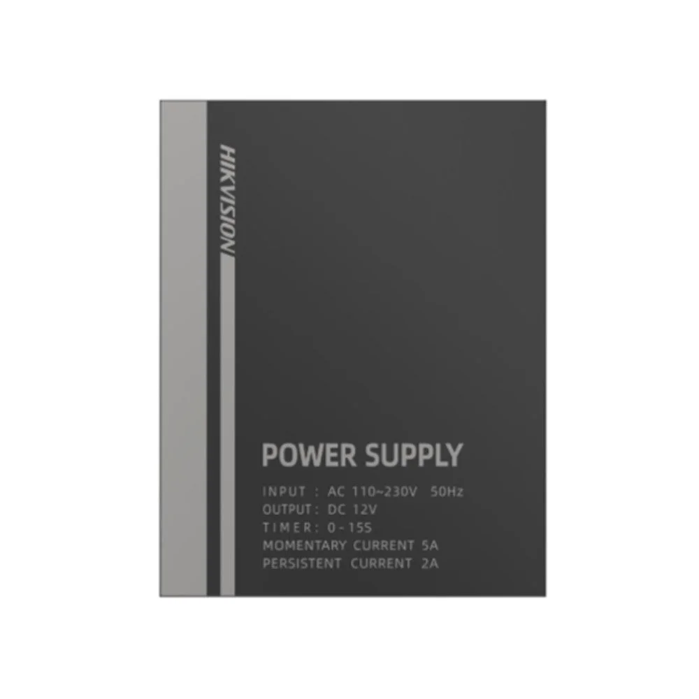 Sursa alimentare sisteme control acces Hikvision DS-K7M-AW24, 12V DC, 24W, 5A, protectie supratensiune