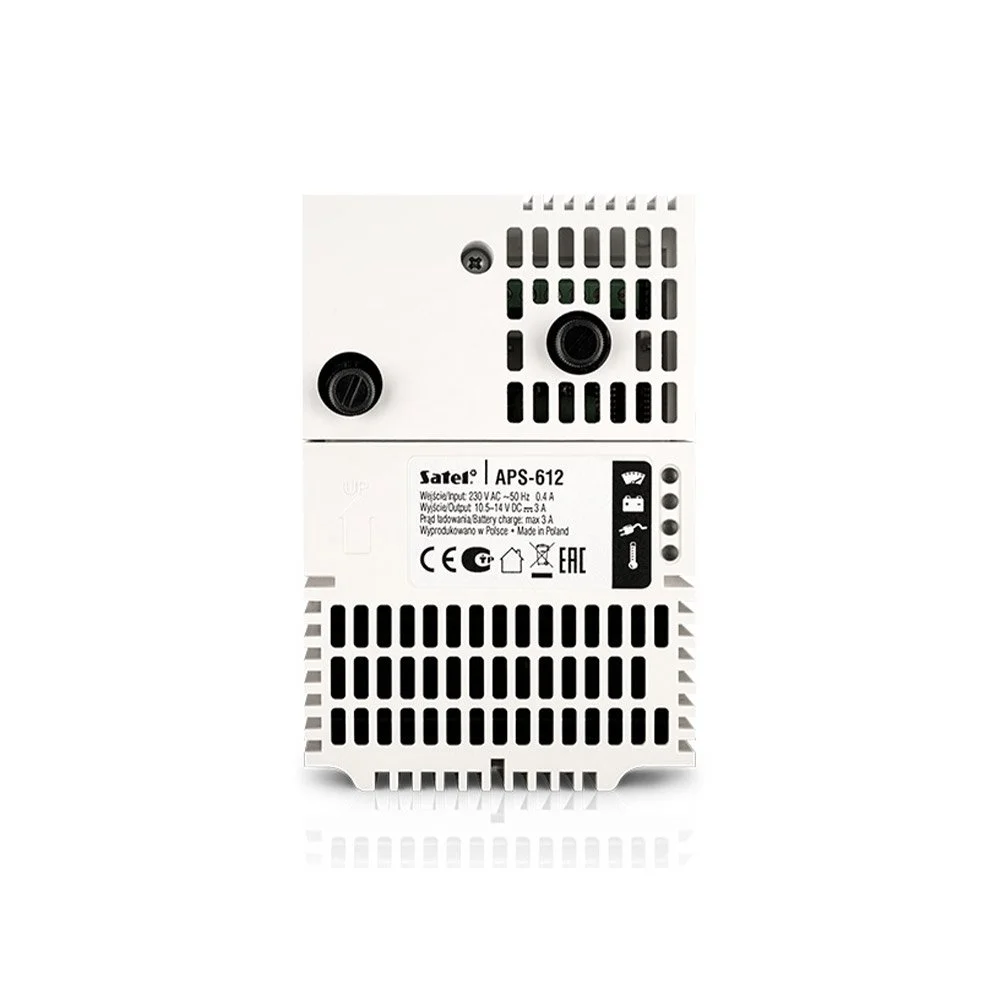 Sursa de alimentare backup Satel APS-612, 12 VDC, 6A, montaj pe sina TS-35