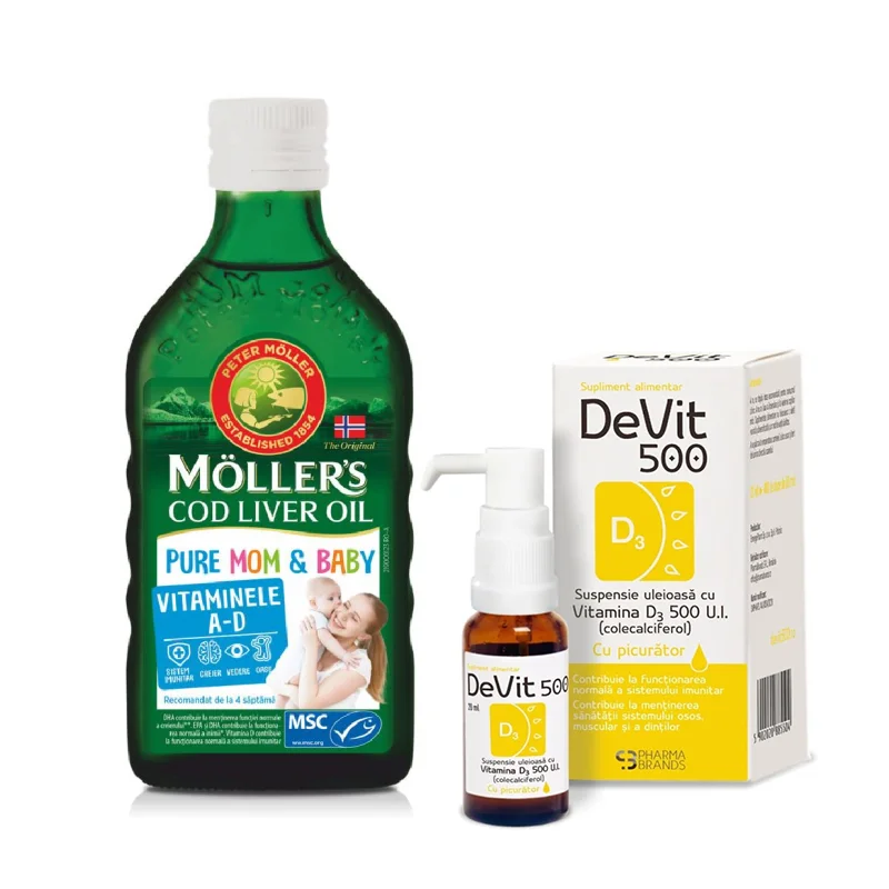 Suspensie uleioasa cu Vitamina D3 500UI cu picurator, D3vit 20ml, Impruvis