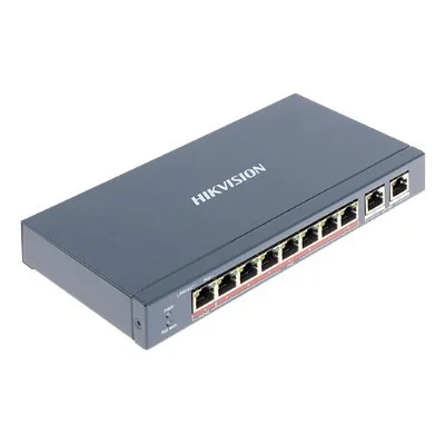 Switch 8 porturi PoE+ 2 porturi uplink Hikvision DS-3E0310HP-E