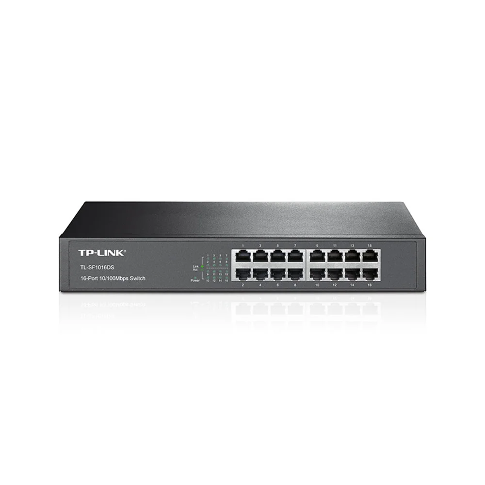 Switch cu 16 porturi TP-Link TL-SF1016DS, 8000 MAC, 3.2 Gbps