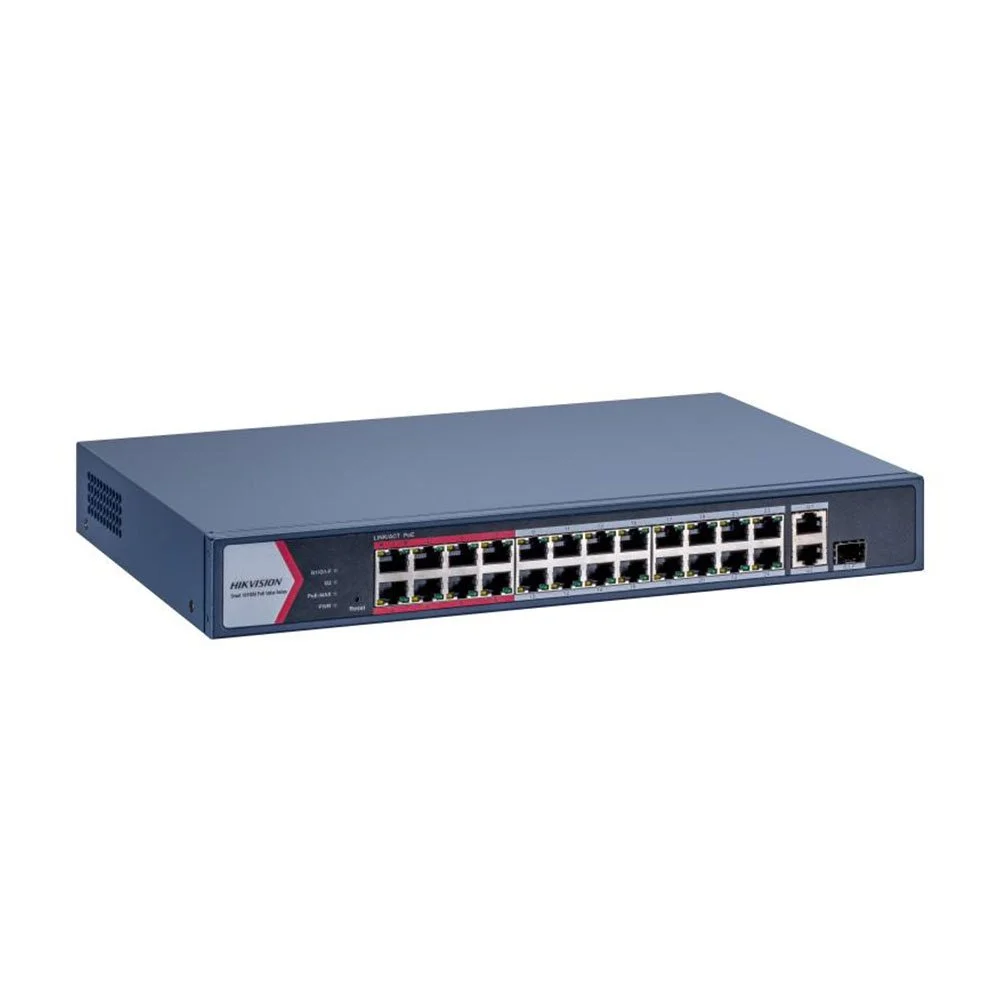 Switch cu 26 de porturi Hikvision DS-3E1326P-EI/M, 14.8 Gbps, 11.01 Mpps, PoE