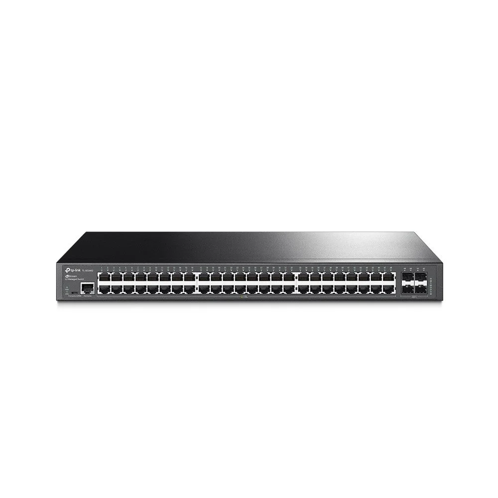 Switch cu 48 porturi Gigabit TP-Link Omada TL-SG3452, 10/100/1000Mbps, 77.4 Mpps, MAC 16 K, 4 x SFP, cu management