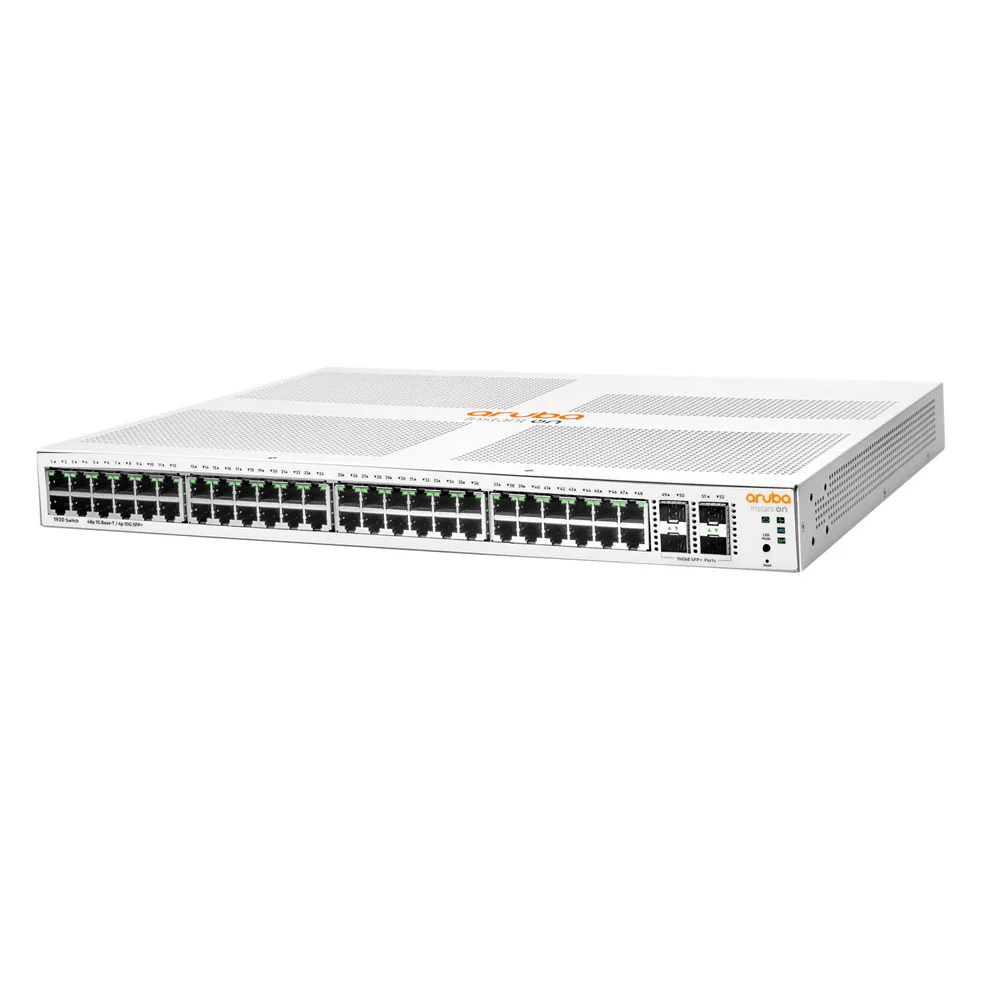 Switch cu 48 porturi HPE Aruba JL685A, 176 Gbps, 130.95 Mpps, 4 porturi SFP/SFP+, 1U, cu management