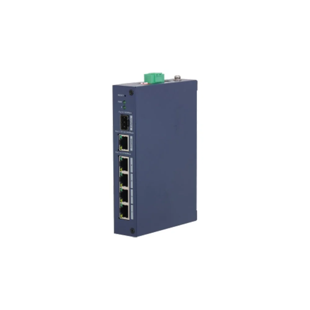 Switch cu 6 porturi Dahua CHS4106-4ET, 1 Uplink, 1 SFP, 4.8 Gbps, 3.57 Mpps, Layer 2, cu management
