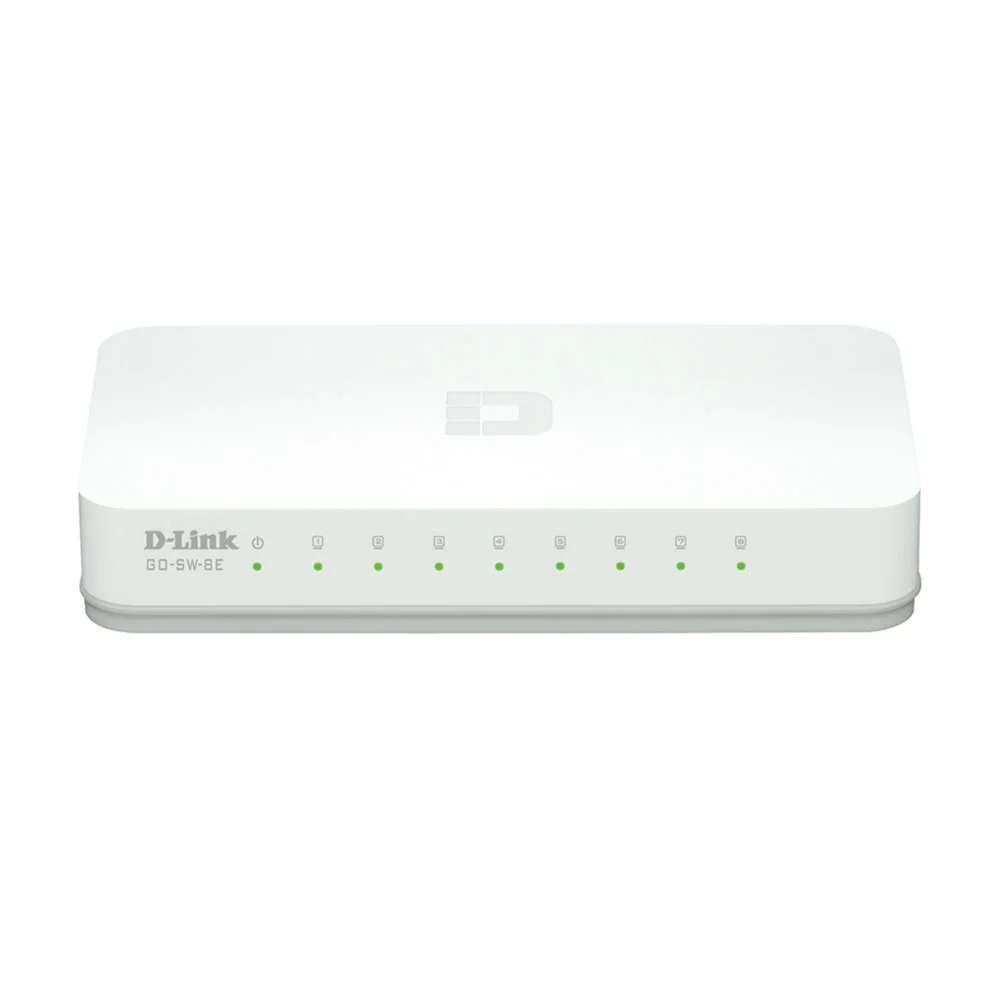 Switch cu 8 porturi D-Link GO-SW-8E, 1 Gbps, 2.000 MAC, fara management