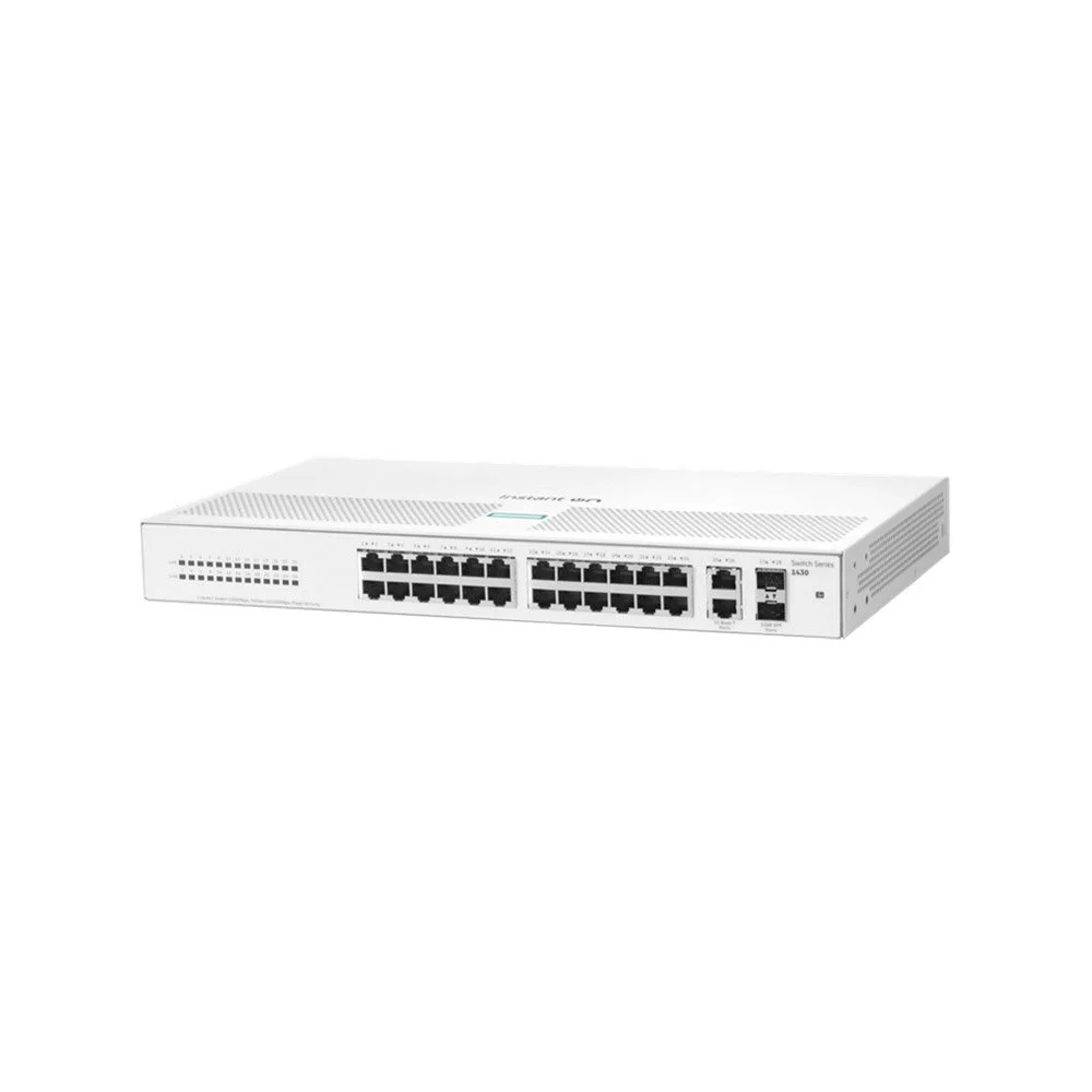 Switch Gigabyte cu 26 porturi HPE Aruba R8R49A, x2 SFP, 56 Gbps, 41.68 Mpps, 16.384 Mac