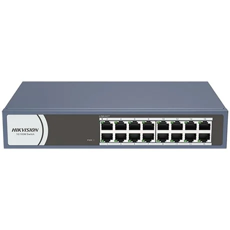 Switch HIKVISION DS-3E0116R-O 16 porturi 10/100 Mbps RJ45