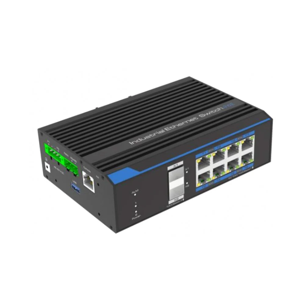 Switch industrial Gigabit cu 8 porturi PoE++ UTP7310S-PSD, 2x SFP, 26 Gbps, 19.344 Mpps, alimentare redundanta