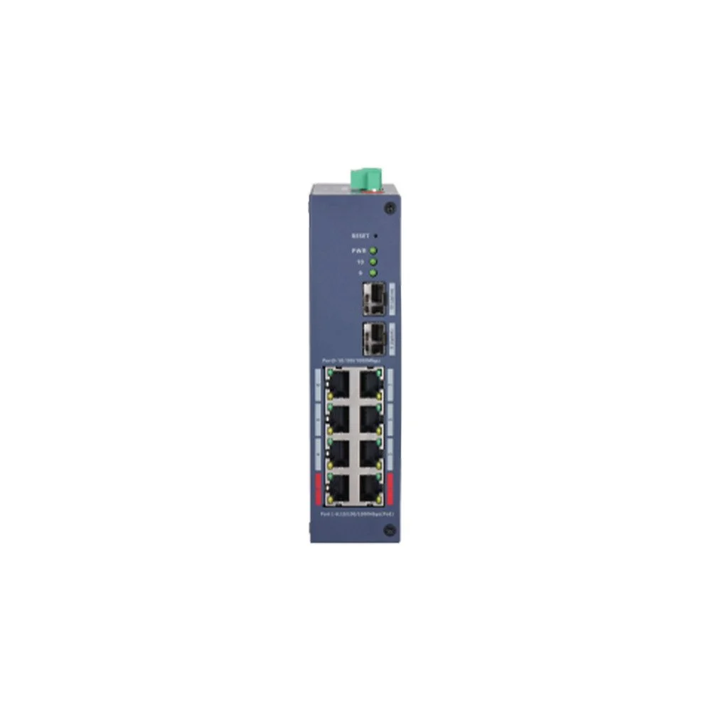 Switch PoE Gigabit cu 10 porturi Dahua CHS4210-8GT-110, 2x90W PoE, 2 SFP uplink, 20 Gbps, 14.88 Mpps, Layer 2, cu management