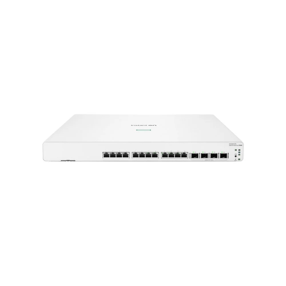 Switch rackabil Gigabit cu 12 porturi HPE Aruba Instant On 1960 JL805A, 4 porturi SFP, 320 Gbps, 238 Mpps, L2, 1U, cu management