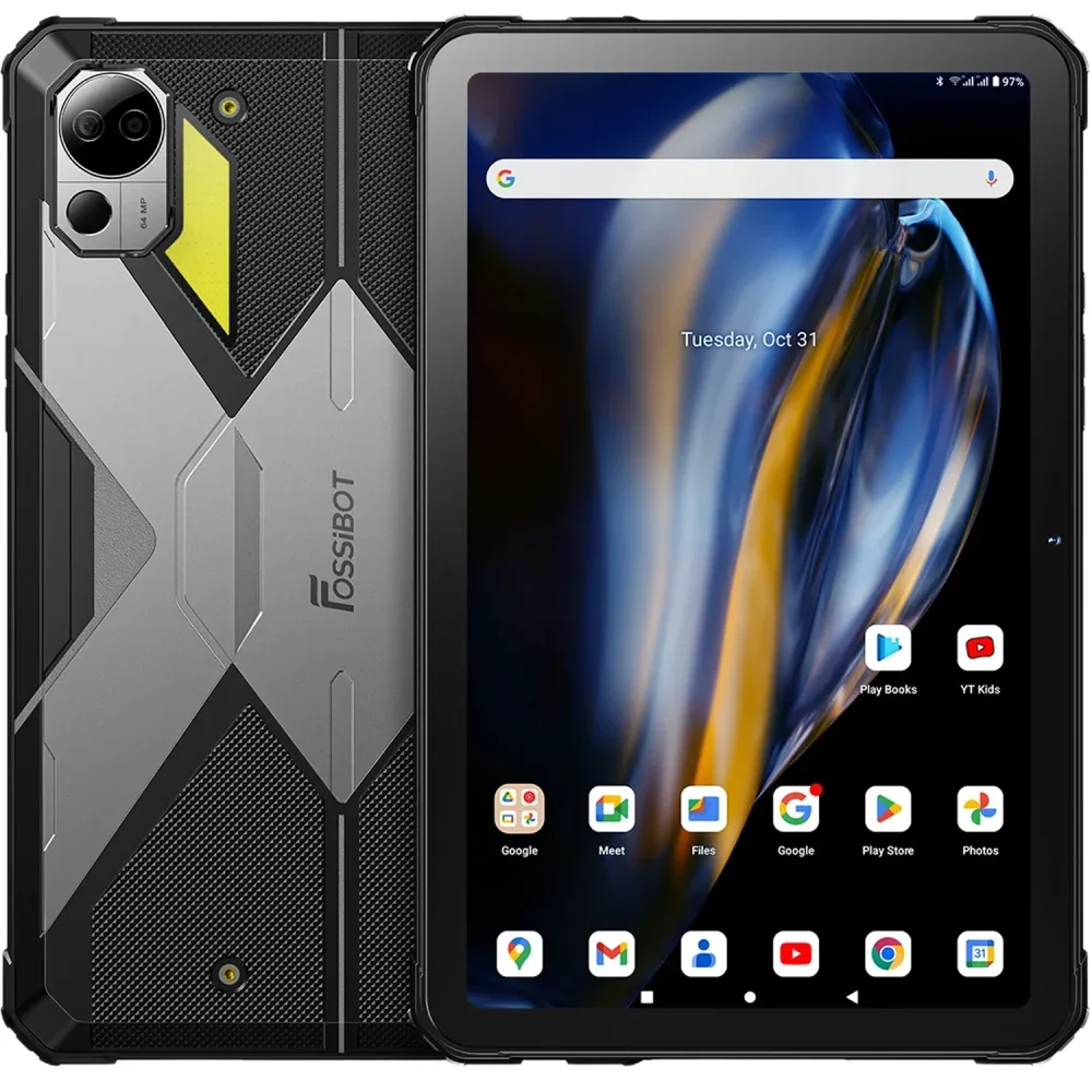 Tableta rugged Fossibot DT2 4G WiFi 6 256GB 10.4-inch 2K GPS Stereo 22000mAh Android 13