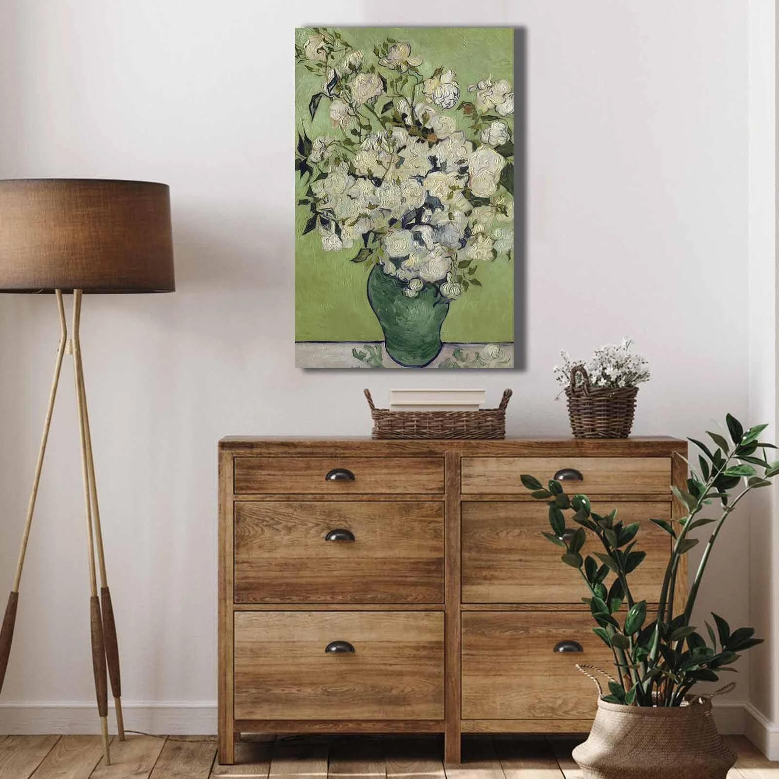 Tablou Canvas Vas cu Flori, Multicolor, 70 x 45 cm