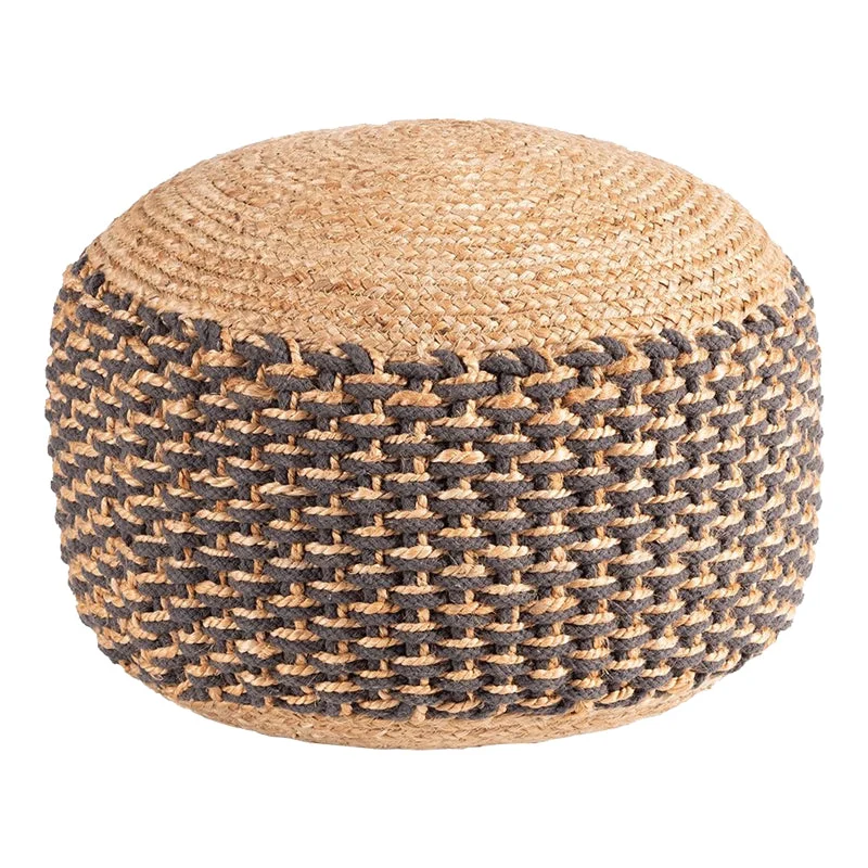 Taburet-pouf Boboa  din iuta, Natural D40x30cm
