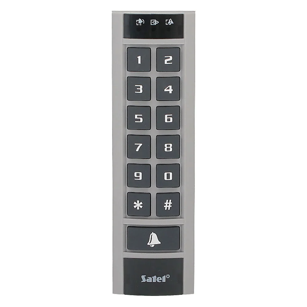 Tastatura LED de partitie cu cititor de proximitate Satel INT-SCR-BL, iesire yala electrica, monitorizare usa, buzzer