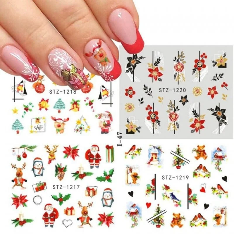 Tatuaj Decor Unghii Modele Iarna/Craciun 4 in 1- I-47 - I-47 - Everin.ro