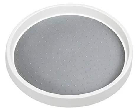 Tava rotativa gri cu alb