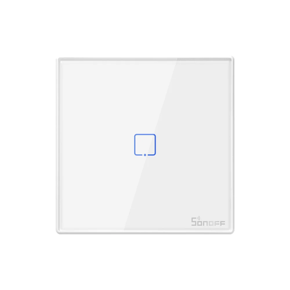 Telecomanda Sonoff T2EU1C-RF cu 1 canal, 433 MHz, Semnal RF, Alb