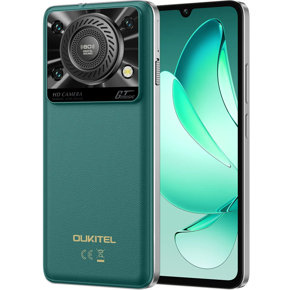 Telefon Oukitel C60, 4G, Octa-Core, 6.88  HD+ 90Hz, 16GB RAM   128GB, 10000mAh, NFC, Android 15, Green