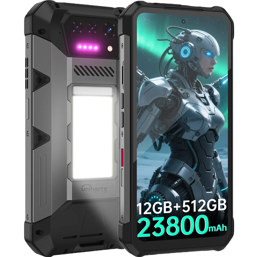 Telefon Unihertz Hike 4G Helio G200 512GB Stereo Lanterna SOS 200m 23800mAh 120W NFC Android 15