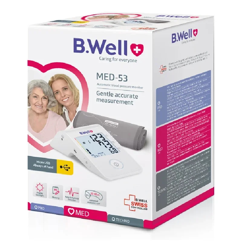 Tensiometru automat pentru brat MED-53, manseta marimea M-L, 1 bucata, B.Well