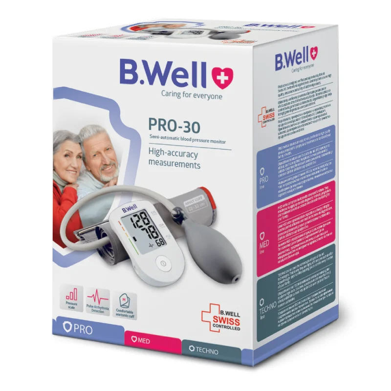Tensiometru pentru brat semi-automatic, manseta marimea M, PRO-30, B.Well