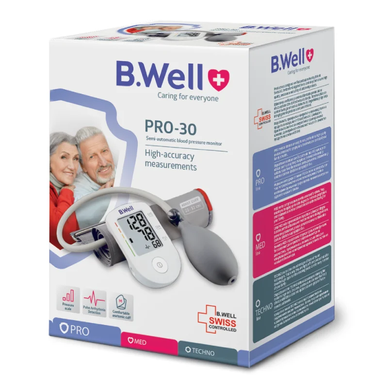Tensiometru pentru brat semi-automatic PRO-30, manseta marimea M-L, B.Well