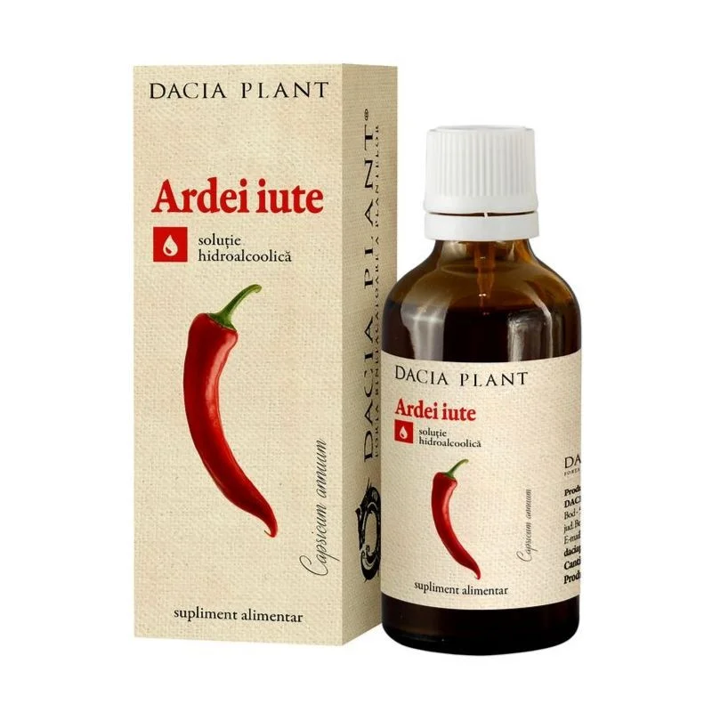 Tinctura de ardei iute, 50ml, Dacia Plant