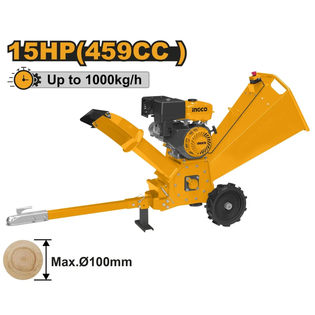 Tocator Crengi cu Motor benzina 15 Cp, 10kw/3600rpm, Ingco WCS3100