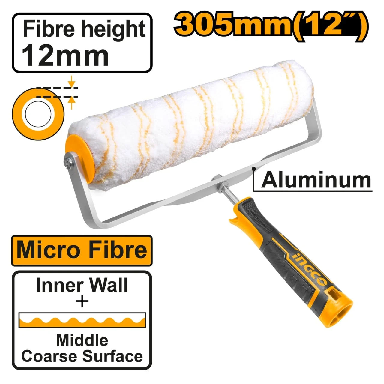 Trafalet 305mm Fibra 12mm Interior INGCO HRHT093051