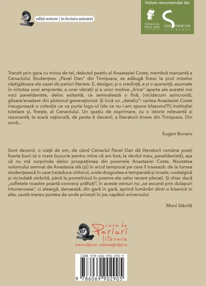 Tranzit prin gara cu miros de tei | Anastasia Coste