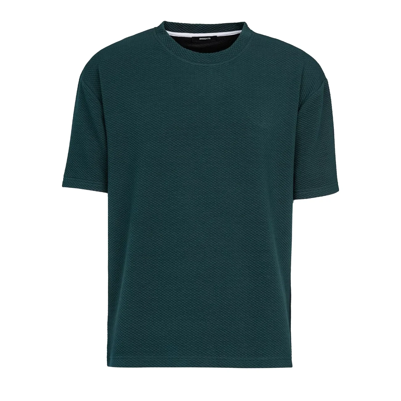 Tricou oversize verde uni guler rotund Xxl