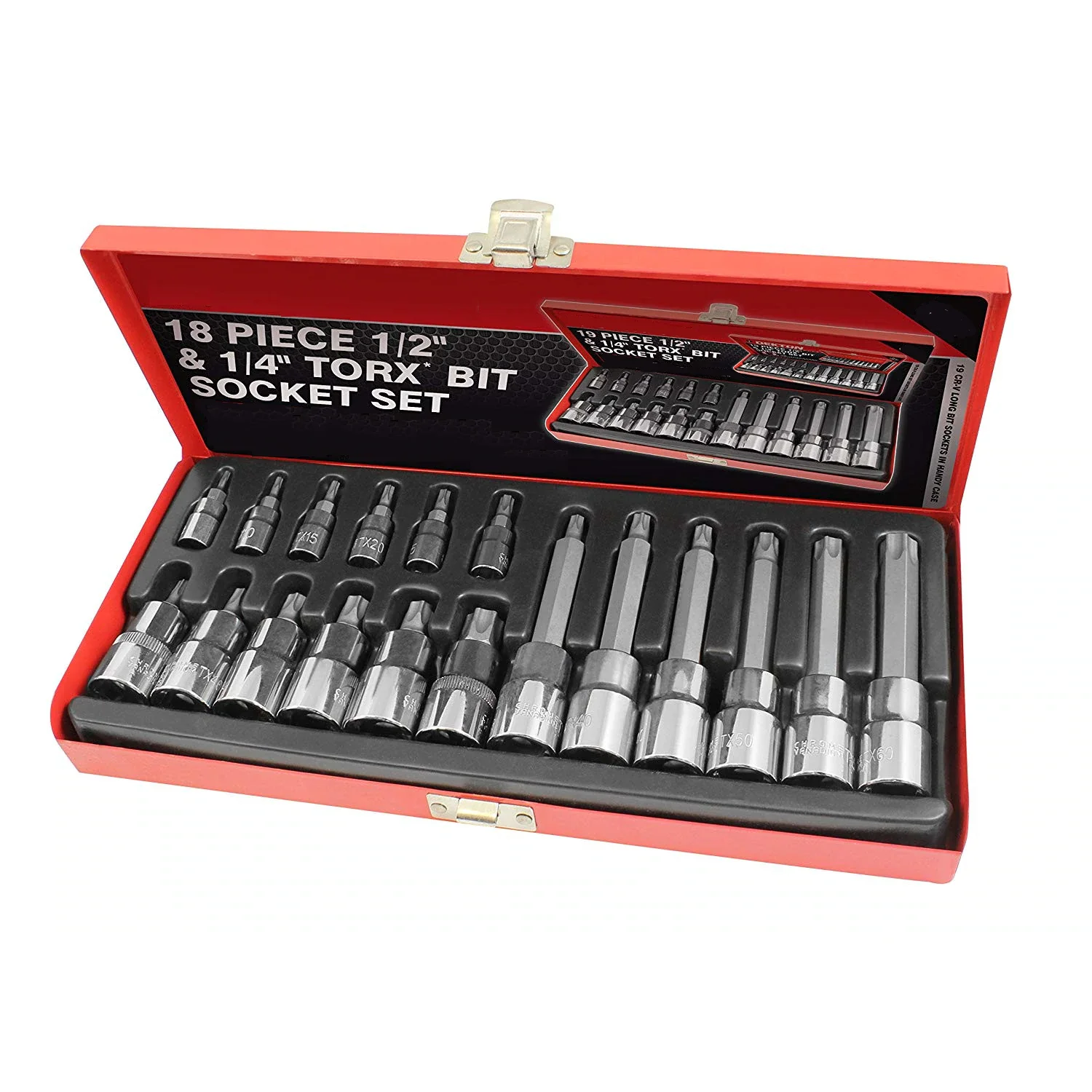 Trusa 18 Biti Torx 1/2 "- 1/4"