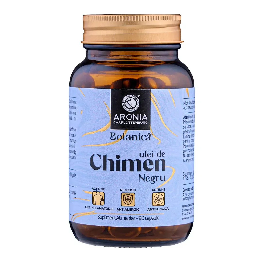 Ulei de Chimen Negru (Negrilica), 90 capsule moi, Aronia Charlottenburg