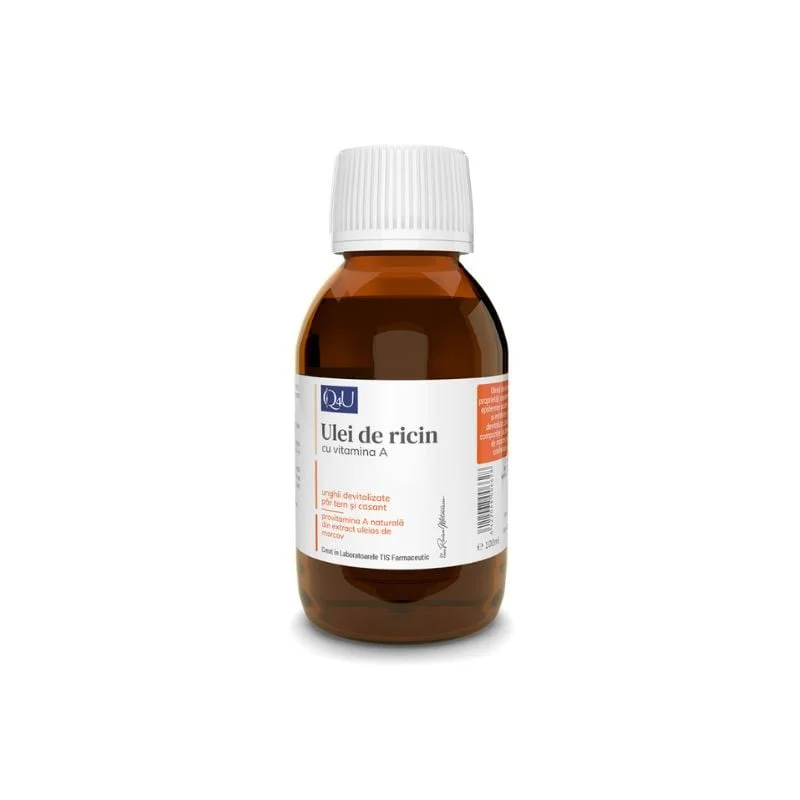 Ulei de ricin cu Vitamina A Q4U, 100 ml, Tis Farmaceutic