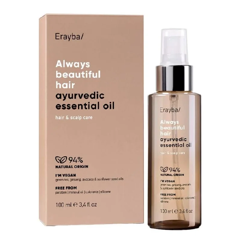Ulei elixir pentru par uscat si deteriorat ABH Ayurvedic Essential Oil, 100ml, Erayba