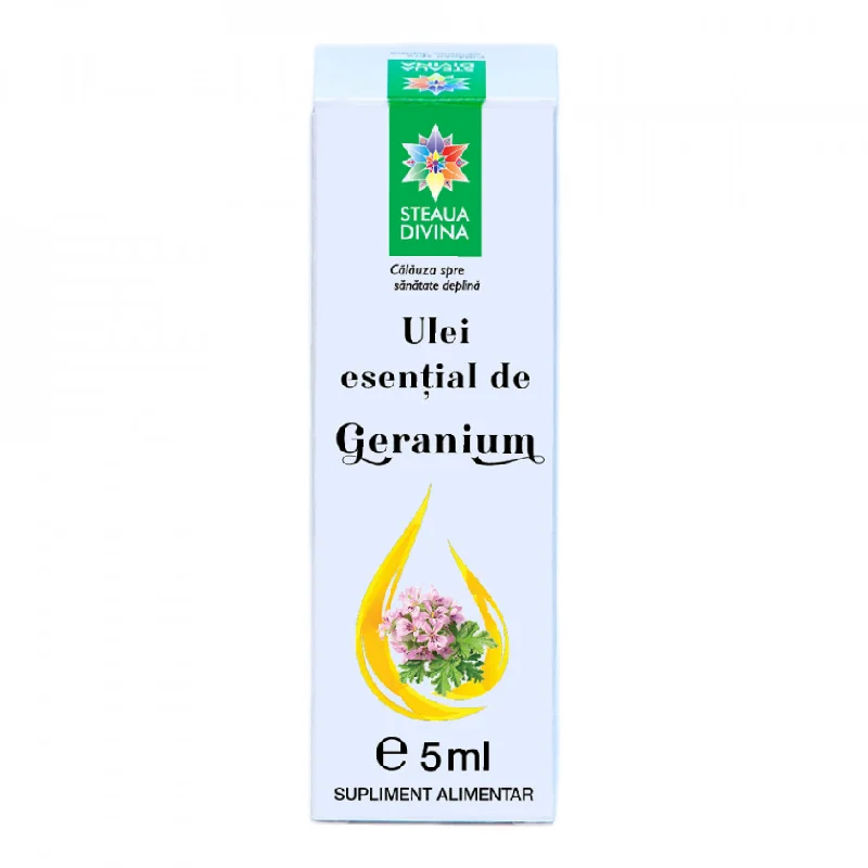 Ulei esential de Geranium, 5ml, Steaua Divina