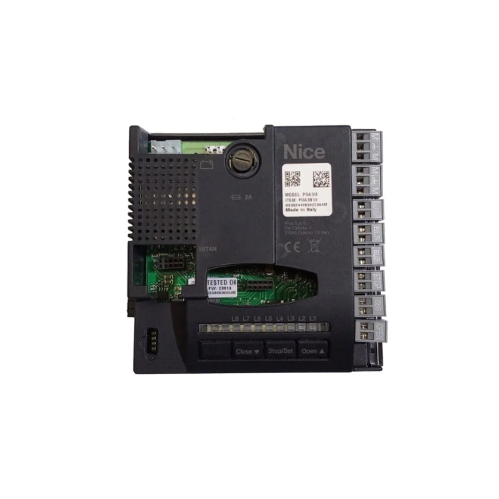 Unitate de comanda automatizari porti batante Nice SPPOA3R10, 24 V, BlueBus, compatibila Nice Hopp si Pop