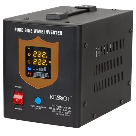 UPS CENTRALE TERMICE SINUS PUR 800VA/500W 12V KEMOT URZ3405B, borne externe, nu include acumulator