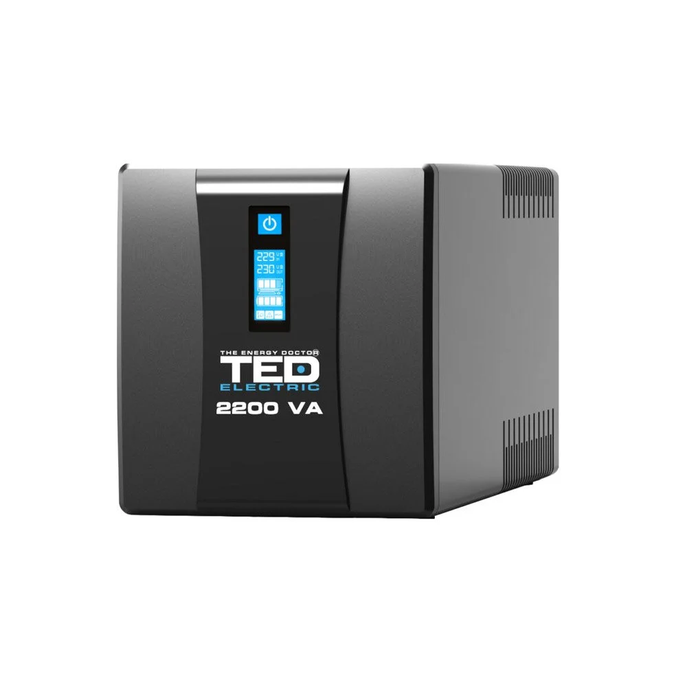 UPS cu 3 prize TED 004666, 2200VA, 1250 W, LCD