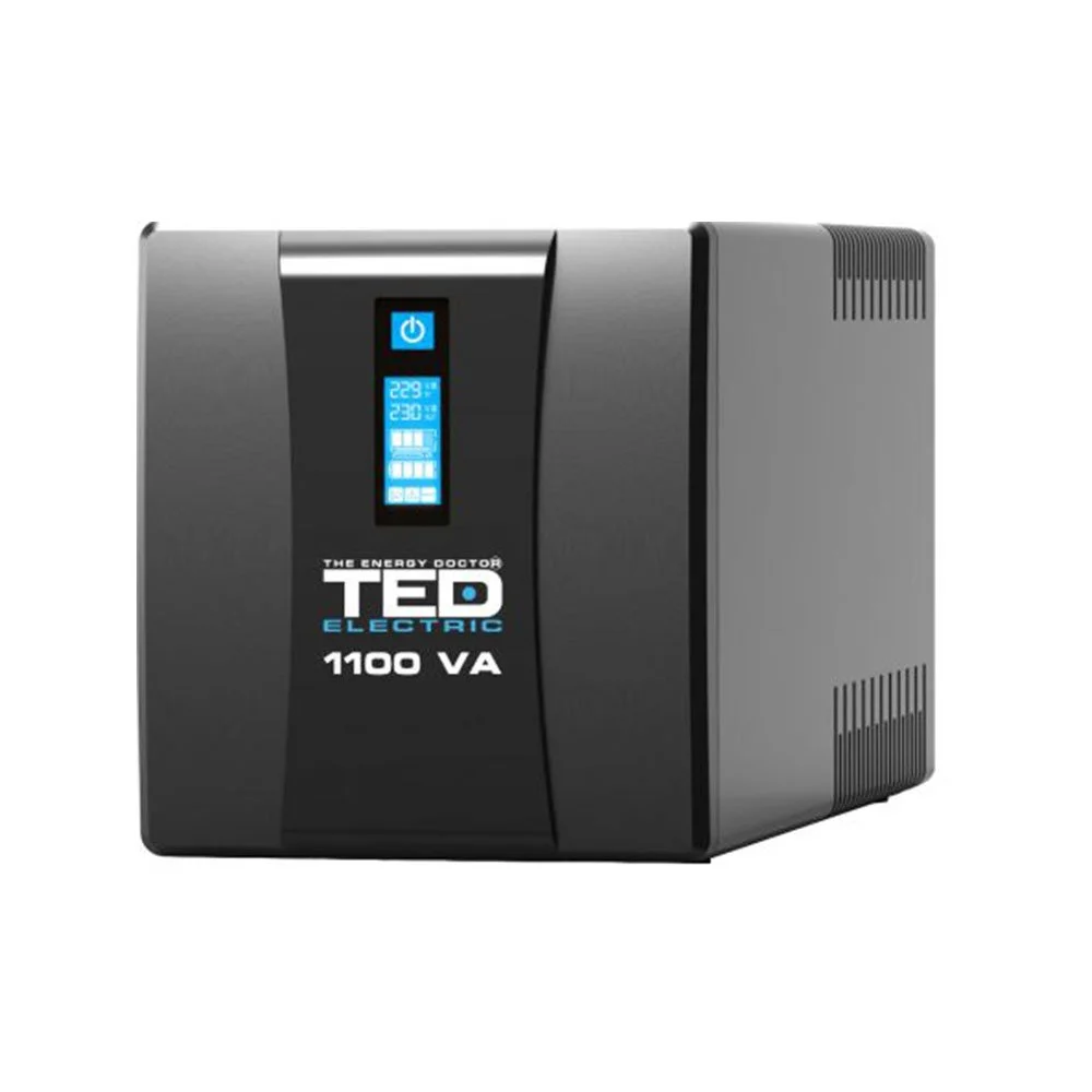 UPS cu 4 prize TED TED004628, 1100VA / 600W, LCD, cu stabilizator si management