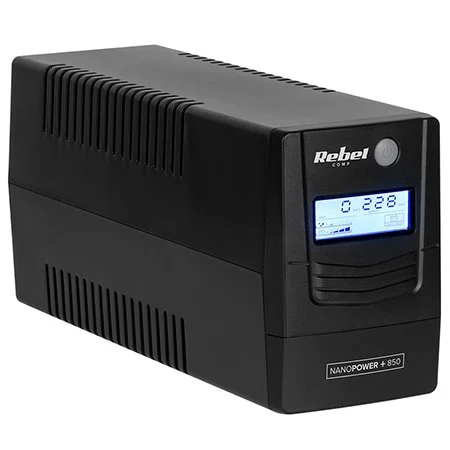 UPS NANOPOWER PLUS 850 (850VA/480W) REBEL RB-4024, include un acumulator 12v 9Ah