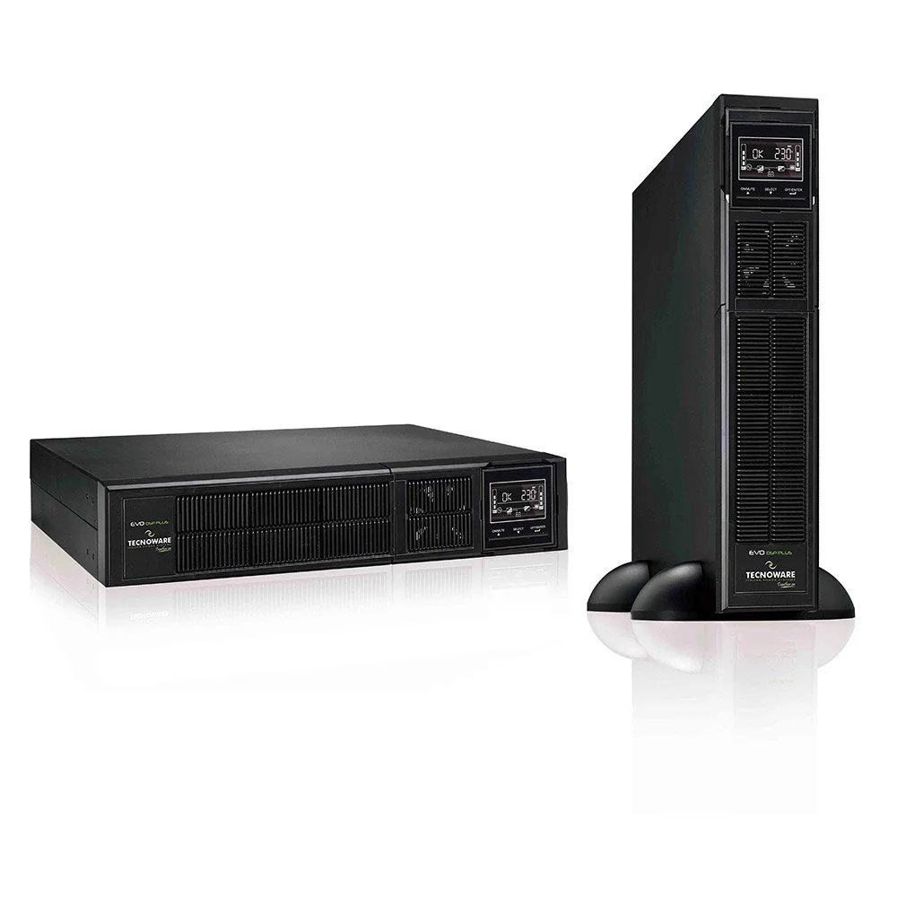 UPS Online rackabil cu 8 prize IEC Tecnoware EVO DSP PLUS FGCEDP1202RTIEC, 1200 VA, 1080 W, display LCD