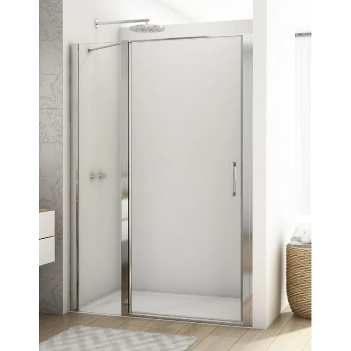 Usa de dus batanta 120 x 200, crom, cu sticla 6 mm, SanSwiss Divera