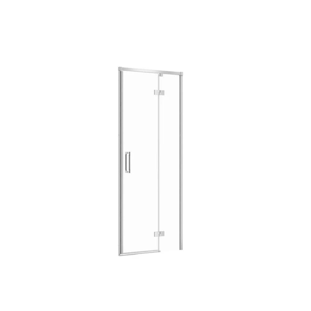 Usa sticla dus batanta 80x195 cm profil crom Cersanit Larga, montare dreapta