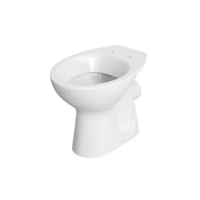 Vas wc stativ cu iesire laterala, oval, alb lucios, Cersanit Mito