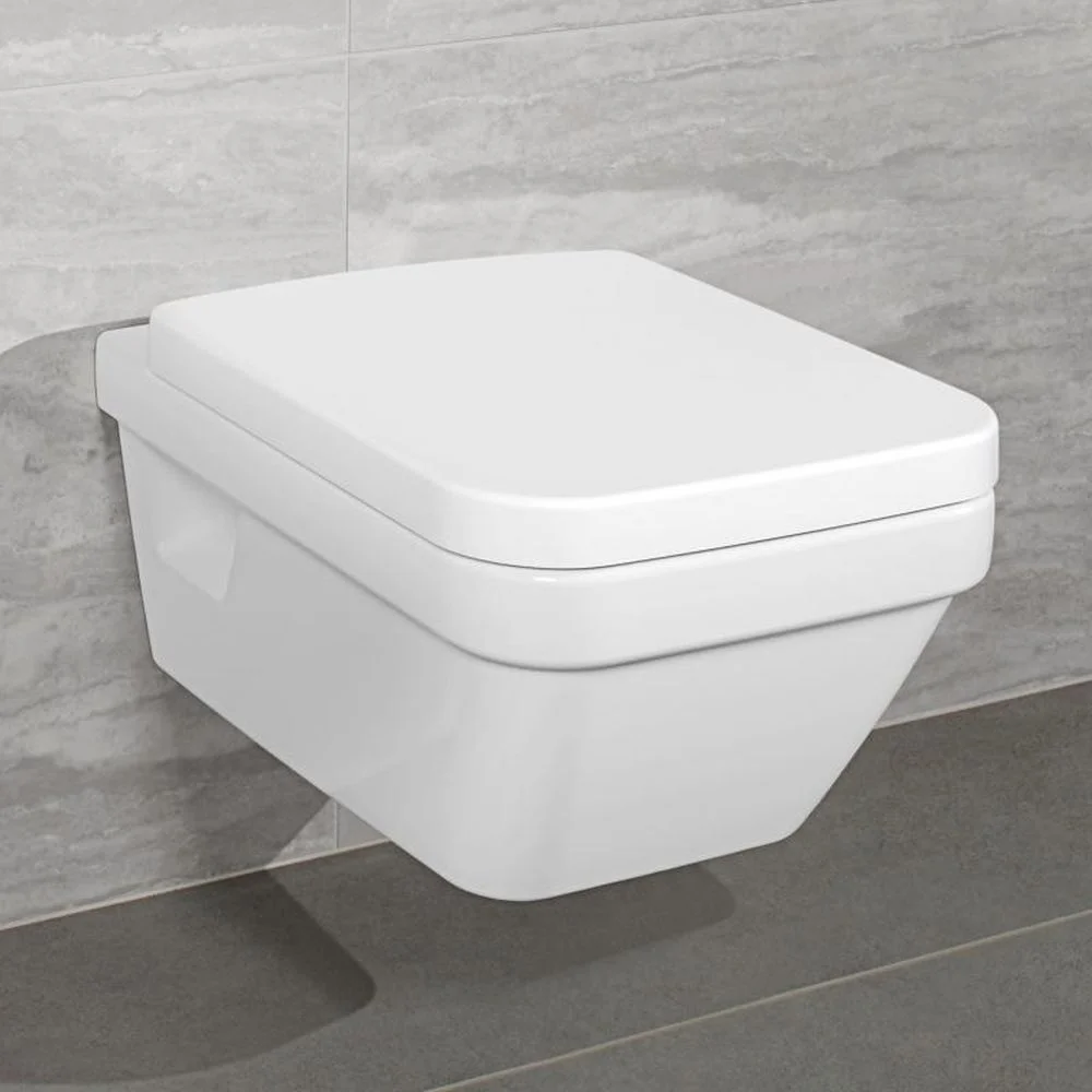 Vas wc suspendat rimless cu capac soft close, dreptunghiular, Villeroy  Boch Architectura